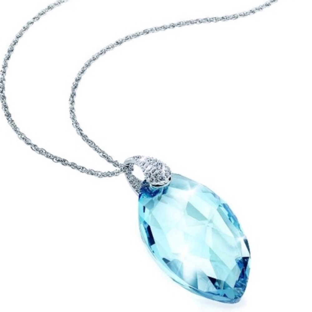 Swarovski aquamarine crystal pendant